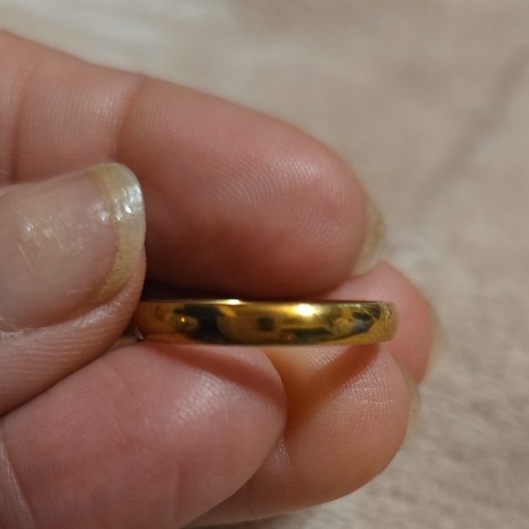 10k Solid Gold plated Plain Band Size 8